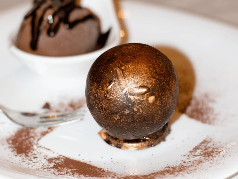 Złote czekoladowe kule